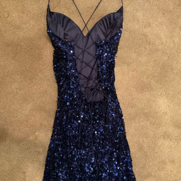 Navy Sequins Dress